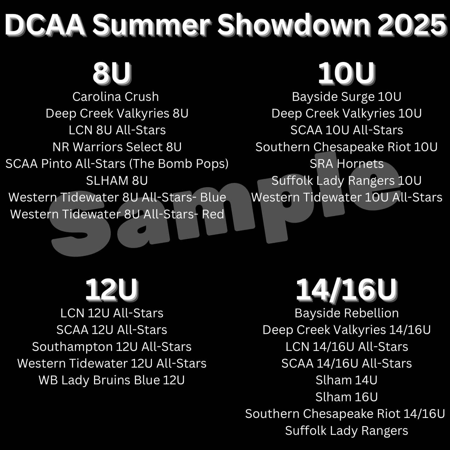DCAA 2026 Summer Showdown Tournament Shirt **Pre-Order**